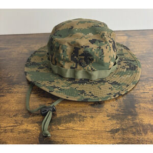 Helikon Tex Marines Boonie Bucket Hat Sz 7 1/4 Digital Woodland Camo